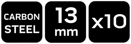 Szerszámtartó klipsz, falra szerelhető, horganyzott acél, átmérő 13mm, 10db