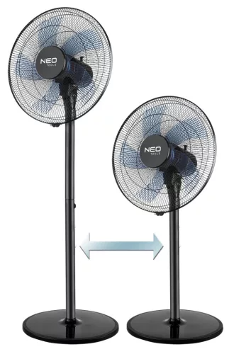 Álló ventilátor 50W, átmérő 40cm, 3 sebességfokozat, forgó, 2az1-ben, állitható magasság