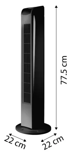 Oszlop ventilátor, 50W, 77cm magas, oszcillátoros, távirányítós