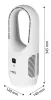 Ventilátor, akkumulátoros, belső-rejtett ventilátorlapátok, 2200mah akku, 3 fokozat, 3-12 óra működési idő