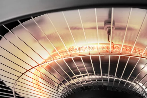 Halogén, infravörös mennyezeti hősugárzó 1500W, alumínium, IP44, kül és beltéri