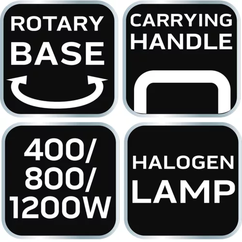 Halogén infravörös hősugárzó 400/800/1200W