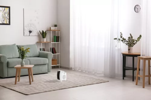 Fűtőventilátor, álló/fekvő, 2 fokozatú, 1000/2000W