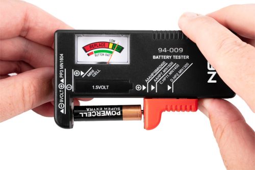 Akkumulátor és elemteszter, 1.5-9V-ig