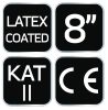 Munkakesztyű latex bevonatú pamut poliészterrel, 2143x, 8", min. rendelés: 5pár
