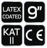Munkakesztyű latex bevonatú pamut poliészterrel, 2143x, 9", min. rendelés: 5pár