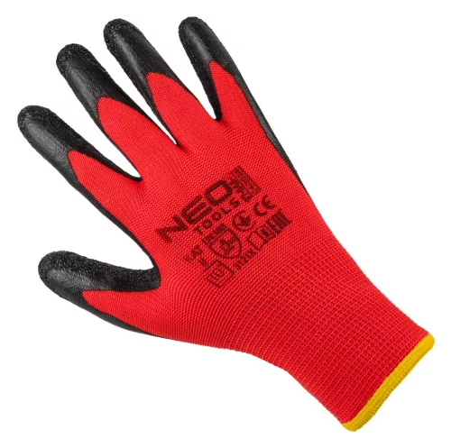 Munkakesztyű latex bevonatú poliészter, 3121x, 10", rendelési egység: 12db