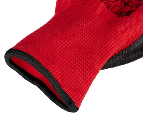 Munkakesztyű latex bevonatú poliészter, 3121x, 11", rendelési egység: 12db
