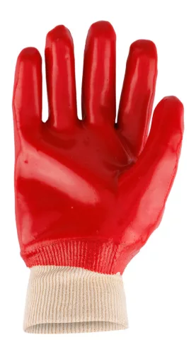 Munkakesztyű, pamut,vegyszerálló, PVC bevonattal, 3121X, 10"
