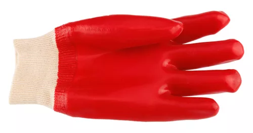 Munkakesztyű, pamut,vegyszerálló, PVC bevonattal, 3121X, 10"