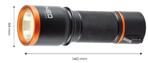 Zseblámpa, elemes 3xAA, 200lum, COB LED, 3W