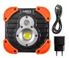Akkus reflektor, talpas, tölthető, 750 + 250lum COB LED, powerbank funkció, 10W