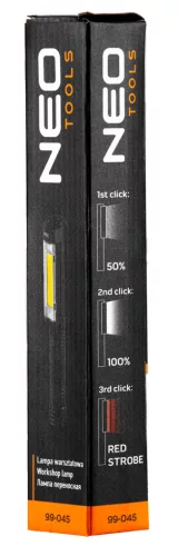 Műhely-vizsgálólámpa, elemes 3xAA, 4W, 400lum COB LED