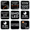 Akkus műhely-vizsgálólámpa motortérbe, tölthető, 1000lum SMD LED, 10W