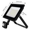 Reflektor, mozgásérzékelős, 230V/50W 4000lum SMD led