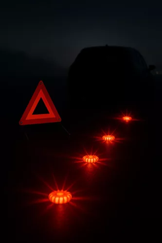 Elakadásjelző lámpa, 12+3 LED, 5 világítási funkció