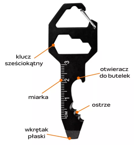 Kulcstartó szerszám 6az1-ben